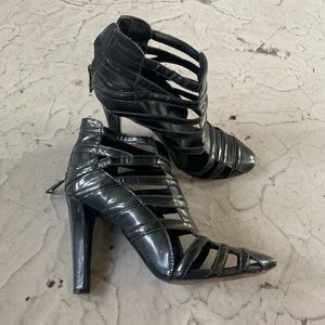 Rebecca Minkoff - Gunmetal Patent Leather Booties